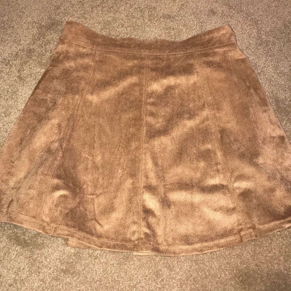 She+Sky Suede Button Up Skirt - Picture 2 of 3